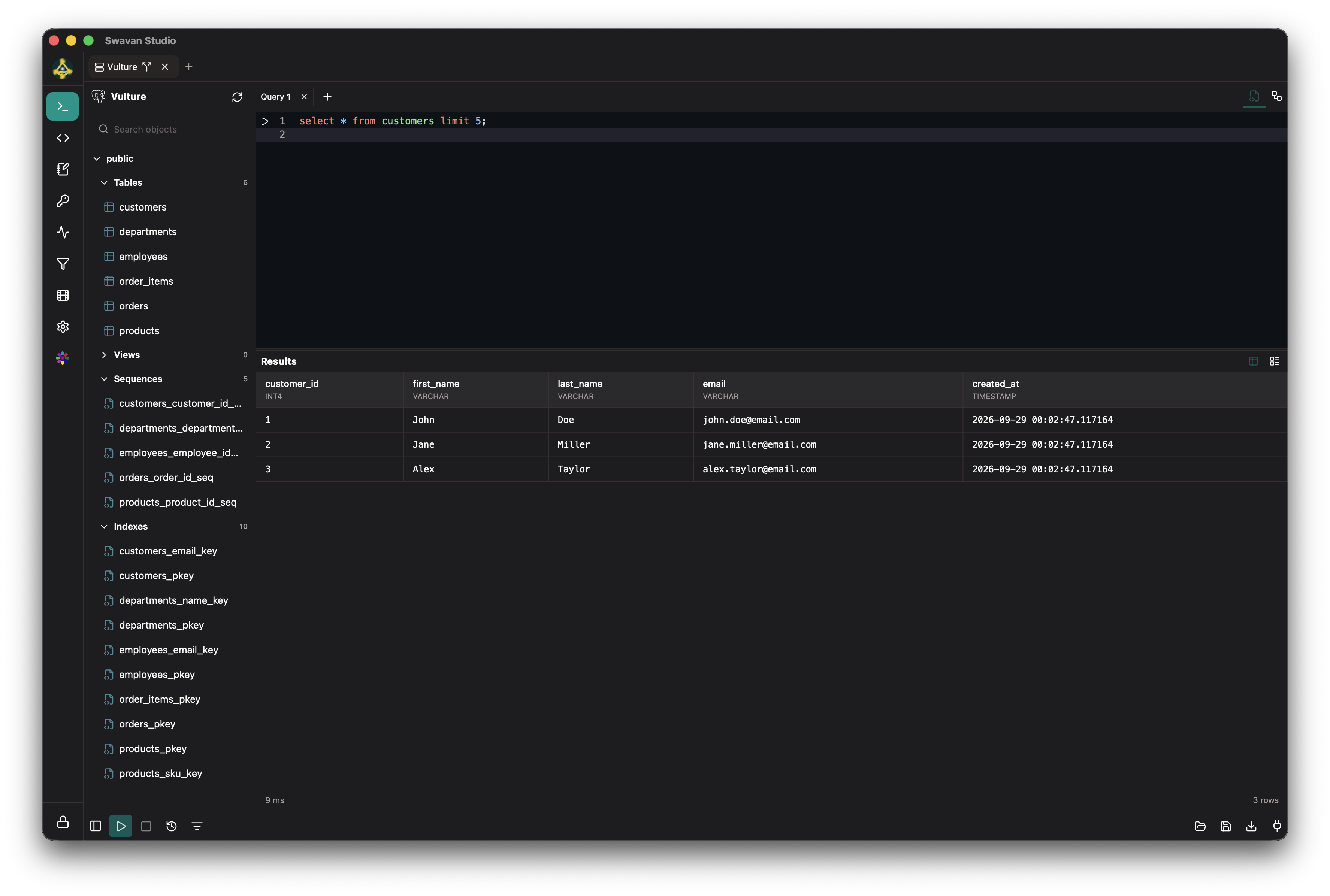 Swavan Studio — SQL queries