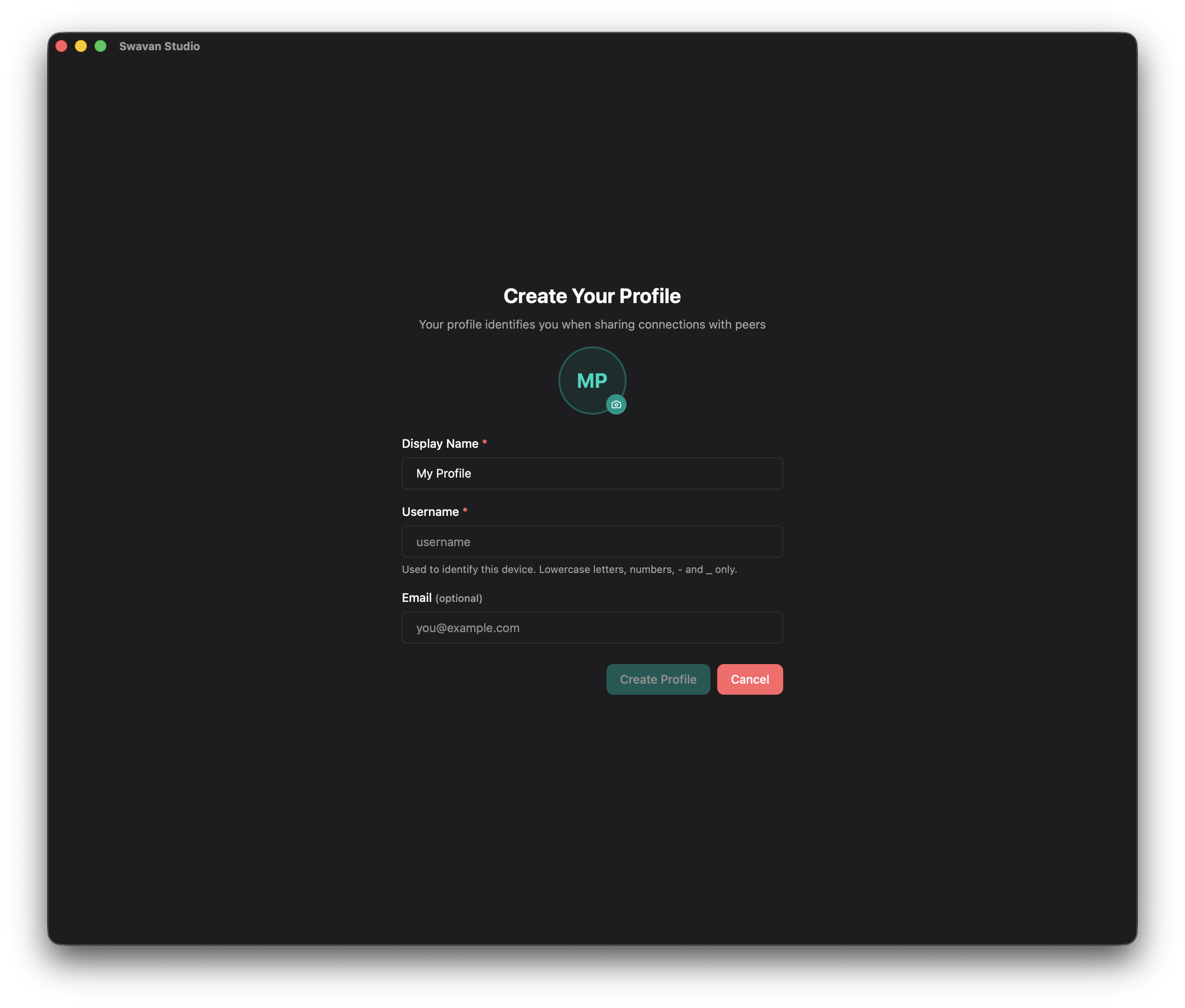Swavan Studio — Create a profile